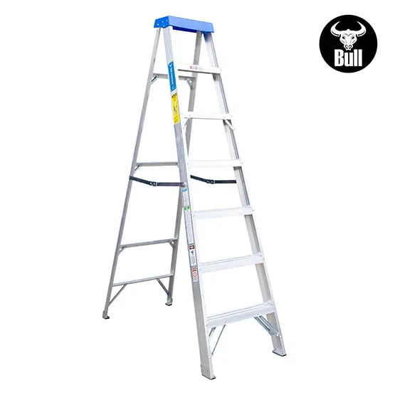 ESCALERA ALUMINIO TIJERA SIMPLE ACCESO 7 PASOS 113KG 2.13m ATS113-7I AMERICAN BULL