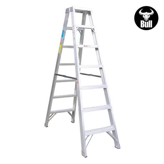 ESCALERA ALUMINIO TIJERA DOBLE ACCESO 7 PASOS 150KG 2.13m ATD150-7IA AMERICAN BULL