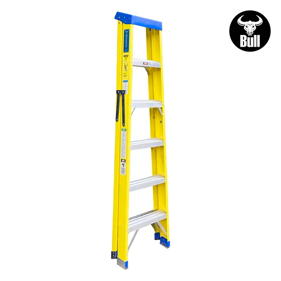 ESCALERA FIBRA SIMPLE ACCESO 6 PASOS 113KG 1.83m FTS113-6I AMERICAN BULL