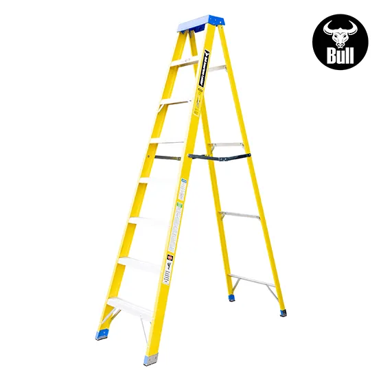 ESCALERA FIBRA SIMPLE ACCESO 8 PASOS 113KG 2.44m FTS113-8I AMERICAN BULL