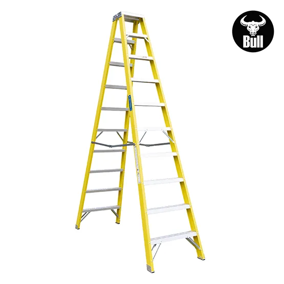 ESCALERA FIBRA TIJERA DOBLE ACCESO 10 PASOS 150KG 3.05m FTD150-10IA AMERICAN BULL