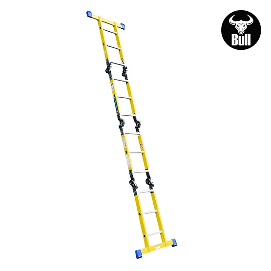 ESCALERA FIBRA MULTIUSOS + PLATAFORMA 12 PASOS 150KG FM150-12IA+ PASOS AMERICAN BULL