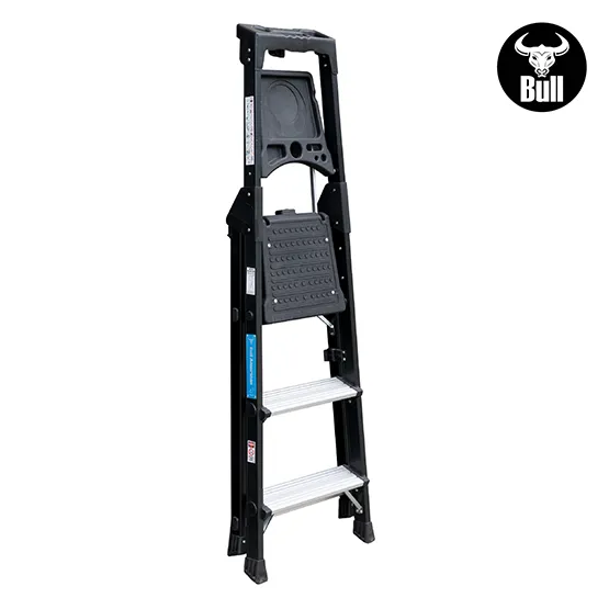 ESCALERA ALUMINIO PORTÁTIL HIGH QUALITY 3 PASOS 150KG 0.72m APHQ150-3IA AMERICAN BULL