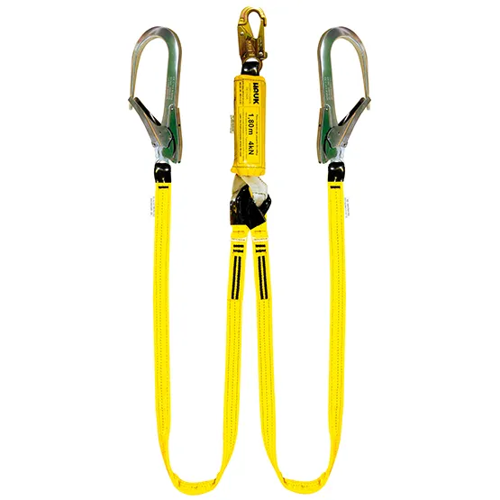 LÍNEA CONEXIÓN DOBLE, 1.8m, AMORTIGUADOR, 1 GANCHO 3/4