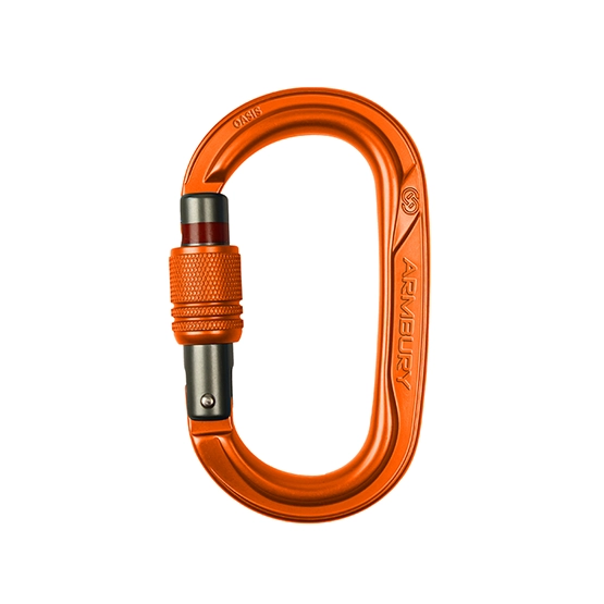 MOSQUETÓN ERGONÓMICO OVAL ALUMINIO VERDE SEGURO CON ROSCA 31 kNCE-EN 12275-EN 362 OASIS OVAL SCREW - 4131414 ARMBURY