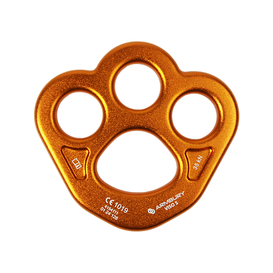 PLACA MULTIANCLAJE X3 ALUMINIO TALLA S NARANJA 35 kN CE RIGGING PLATE - 4154111 ARMBURY