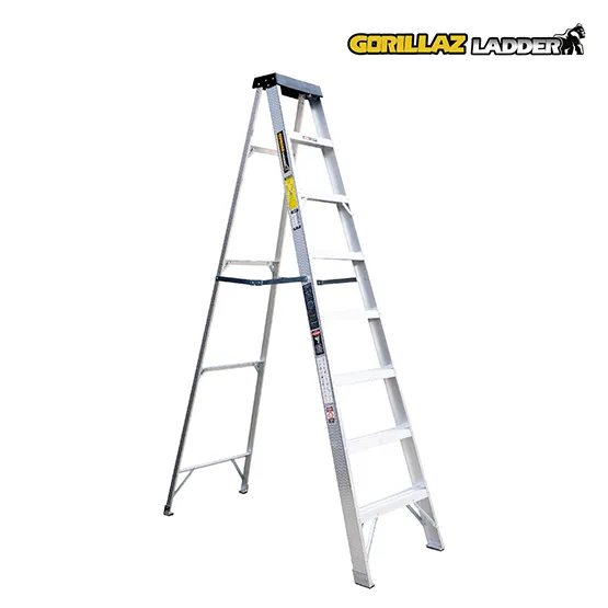 ALUMINIO ESCALERA TIJERA SIMPLE 2.44m GATS8-II GORILLAZ 102KG