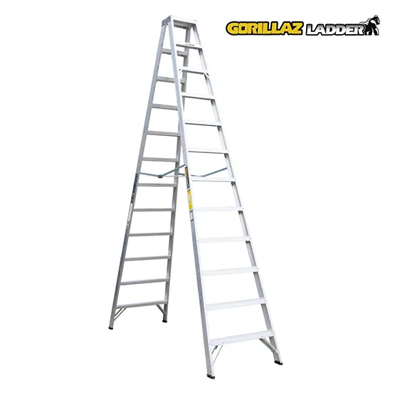 ALUMINIO ESCALERA TIJERA DOBLE 3.66m GATD12-II GORILLAZ 102KG