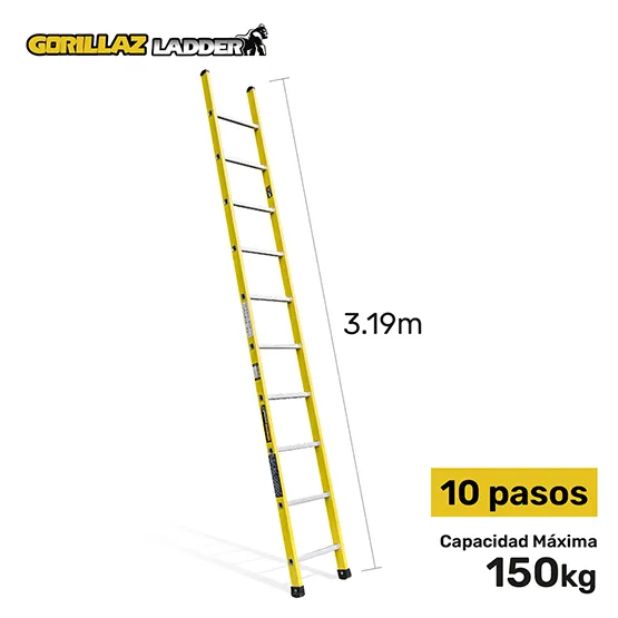 FIBRA ESCALERA APOYO 3.05m GFA10-IA GORILLAZ 150KG