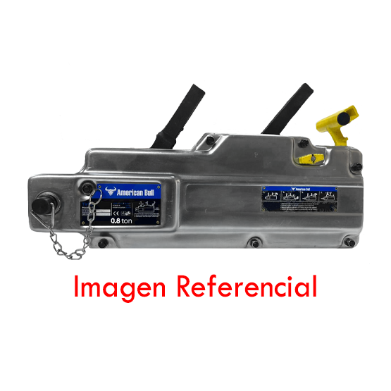 TIRFOR T08 · CAPACIDAD: 0.8 T · CABLE DE ACERO: Ø 8.3 mm · CARCASA DE ACERO · AMERICAN BULL