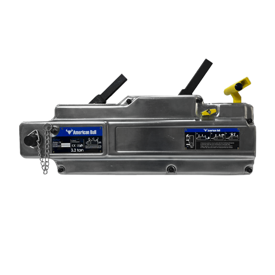 TIRFOR T32 · CAPACIDAD: 3.2 T · CABLE DE ACERO: Ø 16 mm · CARCASA DE ACERO · AMERICAN BULL